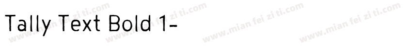 Tally Text Bold 1字体转换